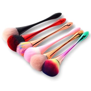 Brochas Profesionales para Arte de Uñas, 6 Estilos, Brochas Grandes Doradas para Polvo Cosmético, Contorno Facial, Colorete, Herramientas de Metal y Plástico - Product Image 1
