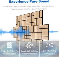 Panneaux muraux acoustiques en PVC PET, grain de bois polyester, auto-adhésifs, insonorisants, modernes, NRC 0.9, pour la maison, le studio, le bureau