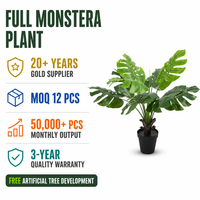 Plante artificielle Monstera en gros, plante artificielle réaliste type Swiss Cheese avec pot, pour la décoration de la maison, du bureau, des restaurants et des événements