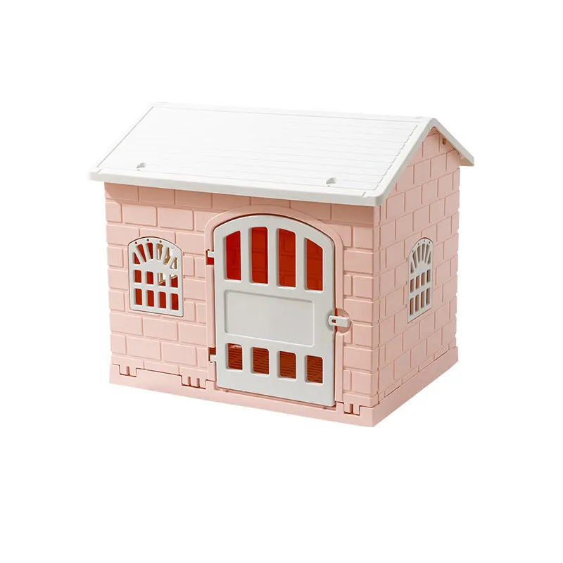 Produttore all'ingrosso indoor pet plastic house traspirante pieghevole cat dog house adorabile cuccia lavabile per cani di piccola taglia media