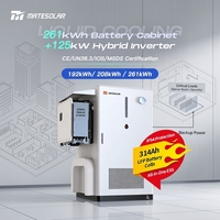 MateSolar Armoire de batterie au lithium ESS à refroidissement liquide tout-en-un 261 kWh 125 kW pour système d'alimentation de secours des bâtiments commerciaux