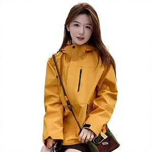 Veste coupe-vent 3-en-1 style Tmall Beto pour femme et homme, ensemble deux pièces ; imperméable, coupe-vent, chaud, à capuche, technique pour l'extérieur - Product Image 1