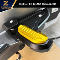 Repose-pieds pour moto et scooter en aluminium CNC Zhicheng, anodisés à haute résistance, pliables, taille personnalisable, OEM/ODM pris en charge