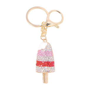 Chaveiro de Sorvete com Strass para Mulheres, Pingente de Desenho Animado para Bolsa, Presente Atacado, Acessório de Joia de Verão para Formatura - Product Image 5