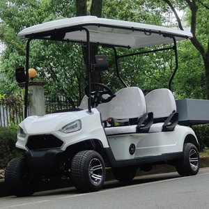 Voiture de golf utilitaire 4 places électrique 4 roues motrices homologuée pour la route Club Car avec aluminium avec boîte à bagages - Product Image 3