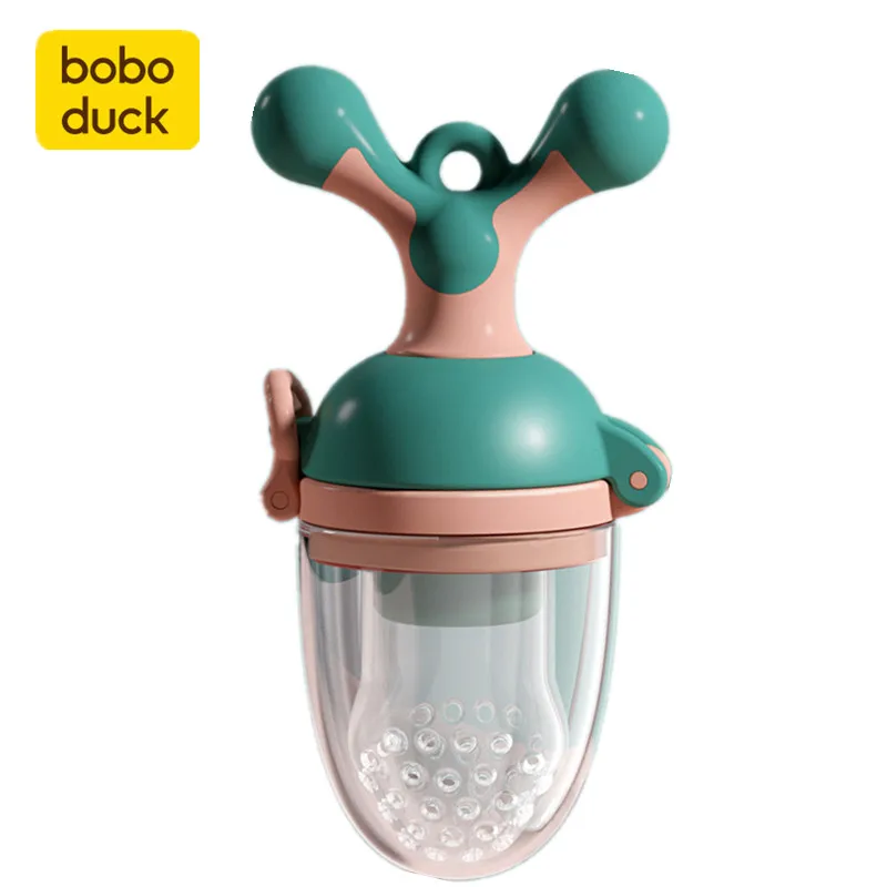 Boboduck портативная здоровая детская кормушка для свежего питания, соска, силиконовый прорезыватель, не содержит Бисфенол А