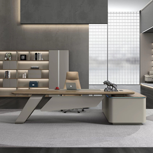 Suministro de fábrica Luxury Boss Table Executive L Shape Mesa ejecutiva de madera moderna CEO Boss Desks Mesa de oficina de alta calidad - Product Image 1