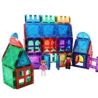 Wellbbplay 100 Piezas de Bloques de Construcción Magnéticos para Niños Pequeños, Juguete Educativo STEM, Bloques de Construcción Magnéticos Creativos con Formas 3D para Bricolaje