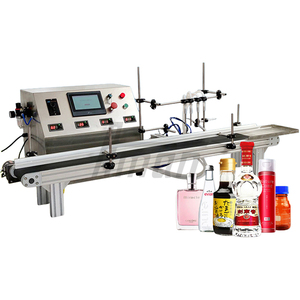 Semi Automatic 4 Heads Liquid Filling Machine 1.5m Conveyor Belt Stainless Steel For Cosmetic Beverage <b>Water</b> Food Chemical Packa - Product Image 4