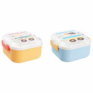 Cartoon Pattern Children Lunch <b>Box</b> Plastic Airtight Bento With Spoon And Sauce Container For Elementary Students - Product Image 5