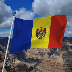 Fábrica barata para vender banderas personalizadas de alta calidad de todo el mundo banderas personalizadas de 3*5 pies de doble cara impresas al aire libre banderas decorativas moldavas - Product Image 2