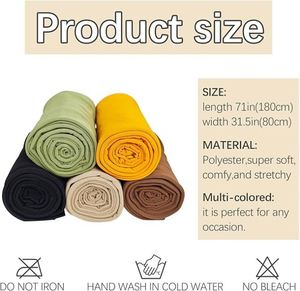 Custom Stretch African <b>Wraps</b> for Five-Color Set Women - Long Jersey Turban Headwraps Logo <b>Head</b> Scarf, Headbands - Product Image 5
