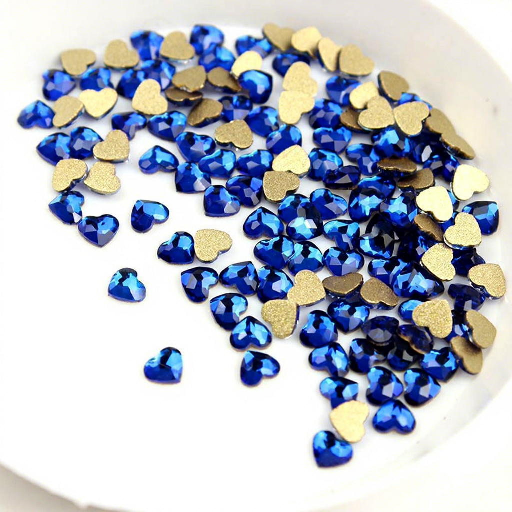 coeur 3mm bleu foncé