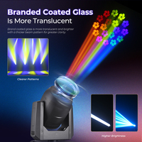 Projecteur à faisceau LED RGBW 200W pour scène, 8 motifs, 8 couleurs, faisceau mobile, éclairage laser pour DJ, discothèque, fête
