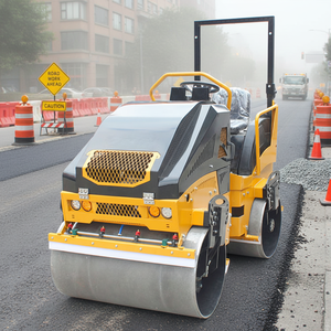 Chinesische Fabrik 3 Tonnen Mini Vibrationswalze Diesel Doppeltrommel Straßenwalze Preis - Product Image 1