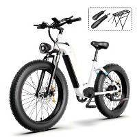 Vélo électrique rétro pour homme YUNQI EV900X, cadre en aluminium, moteur arrière sans balais 1000W, batterie lithium 52V, pour adultes, montagne
