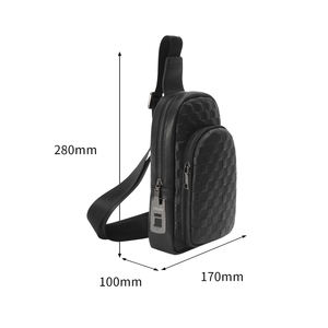 กันน้ําหนังแท้ Anti-Theft กระเป๋าล็อคลายนิ้วมือผู้ชายกระเป๋าสะพายข้างผู้ชายกระเป๋าสะพายข้างสําหรับผู้ชาย - Product Image 3