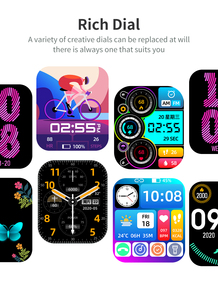 นาฬิกาอัจฉริยะระบบสัมผัสเต็มรูปแบบขนาด169นิ้ว IP68กันน้ำพร้อมการตรวจวัดอุณหภูมิการเต้นของหัวใจนาฬิกาอัจฉริยะ AW18กีฬา - Product Image 3