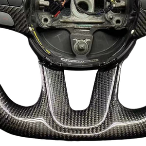 Meilleures ventes Roue en cuir perforé en fibre de carbone pour Dodge Challenger <span class=keywords><strong>Volant</strong></span> de voiture - Product Image 6