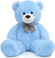 Enfants charmant câlin bleu géant ours en peluche peluche jeter poupée émotionnelle soulager meilleurs cadeaux 47 pouces mignon peluche jouet