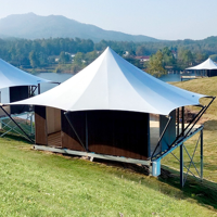 Suite de glamping avec membrane PVDF, maison de type villa pour hôtel, retraite en forêt, comme une tente