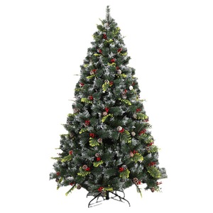 <span class=keywords><strong>Sapin</strong></span> de Noël <span class=keywords><strong>artificiel</strong></span> rouge avec simulation de neige et cônes de pin - Grand accessoire photo extérieur - Product Image 6