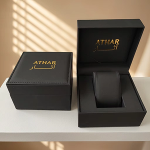 Rectangle <b>Watch</b> Box Leatherette <b>Case</b> with Faux Leather Interior Dustproof Storage for Men's <b>Watches</b> - Product Image 1