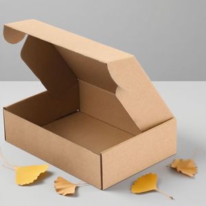 Scatole di Carta Kraft in Cartone Ondulato Pieghevoli per Imballaggio e Spedizione con Logo Personalizzato - Product Image 5