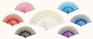 Venta Directa al por Mayor, Abanico Plegable Portátil con Estampado de Rosas para Damas, Ideal para Baile y Bodas - Product Image 6
