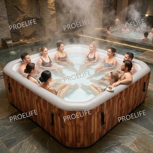 <span class=keywords><strong>Jacuzzi</strong></span> <span class=keywords><strong>Inflable</strong></span> Portátil Rectangular con Diseño de Madera Moderna, Bañera de <span class=keywords><strong>Hidromasaje</strong></span> para Villas y Hoteles - Product Image 2
