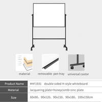 Tableau blanc effaçable à sec mobile REDSUN HF1931 avec cadre en aluminium et support pour l'école, le bureau, la maison, vente en gros uniquement