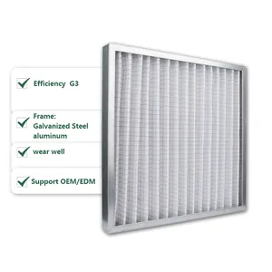 qualified factory famous brand supplier Low resistance G3 G4Metal Panel Pre air Filter For Industrial