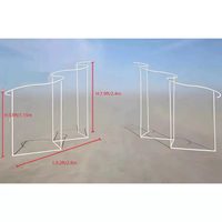 Support de décoration de mariage haut de gamme moderne et élégant en fer détachable en forme de S, pour toiles de fond de 14 pieds de large, de forme spéciale, 1 ensemble