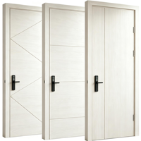 Portes intérieures italiennes en bois massif pour chambre à coucher, portes en bois de noyer pour la maison, style minimaliste