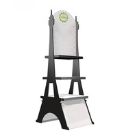 Anpassbarer Eiffelturm-Acryl-Make-up-Displayständer Umweltfreundliches Bodenregal für Parfüm-Kosmetik-Einzelhandelsgeschäft-Promotion