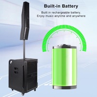 Altavoces de Columna Más Vendidos con Micrófono Inalámbrico Sistema de PA Profesional de Columna Line Array Activo de 15 Pulgadas