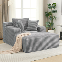 Canapé désossé de 146 $ Canapé compressé canapé désossé grand canapé en tissu velours côtelé Fabricant de mousse Usine OEM ODM