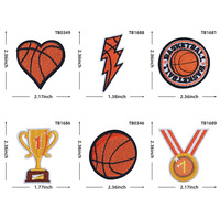 Offre Spéciale : Écussons Brodés de Basketball Thermocollants, Patchs Sportifs Personnalisés, Appliques Médailles et Trophées pour Vêtements et Uniformes d'Équipe