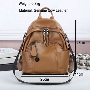 Mochilas AndoBag para Mujer, de Cuero Vacuno Genuino, Bolso de Hombro Moderno, Mochila de Viaje de Gran Capacidad, Bolso de Mano para el Día a Día, 23-66 - Product Image 5