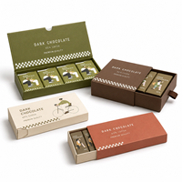 Boîte cadeau personnalisée pour chocolat, boîte en papier pliable avec insert pour emballer des bonbons, des collations et des confiseries