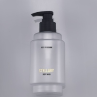 Bouteille de lotion de lavage corporel en plastique de luxe de 300ml pompe douce au toucher pour emballage de shampooing revitalisant