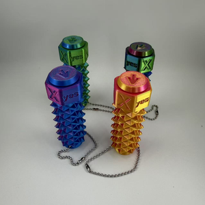 3D-Gedruckter PLA Kreativer Buchstaben-Stressabbau-Spielzeug Handflächen-Akupunktur-Massagestab Schlüsselanhänger für Jungen - Product Image 5