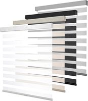 Persianas Zebra de Diseño Moderno, Textura de Lujo, Impermeables, Opacas, con Resorte Manual Integrado, Diseño Liso, para Hogar y Oficina