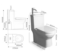 Tout Nouveau Design d'Usine Salle de Bain Céramique WC Monobloc avec Lave-Mains