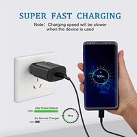 Vente en gros de chargeurs super rapides, câble de type C, adaptateur de chargeur mural, ensemble 3A pour iPhone pour Samsung 20WT