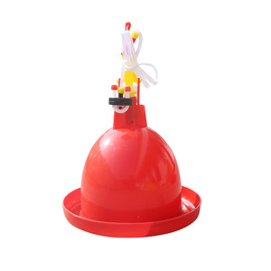 Abreuvoir automatique en plastique pour poulets, abreuvoir cloche <span class=keywords><strong>Plasson</strong></span> pour l'élevage, abreuvoir pour poulets et canards, bol à eau en plastique rouge épaissi - Product Image 1