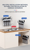 Sistem Filter Air 5 Tahap di Bawah Wastafel Dapur, Bahan Stainless Steel 304 dengan Filter pp Cto T33 Uf