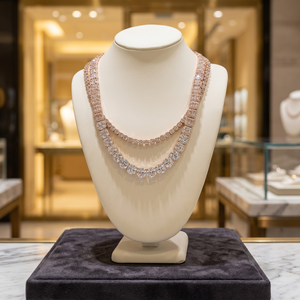 สร้อยคอแบบ Cuban Link ชุบทองประดับเพชร IGI Certified Lab Grown Diamond สไตล์ฮิปฮอปสำหรับผู้ชาย - Product Image 1