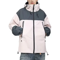 Veste coupe-vent imperméable décontractée pour hommes pour la randonnée en plein air Softshell en polyester respirant avec fermeture à glissière en nylon