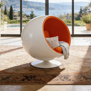 Sillón de Lujo Estilo Espacial, Silla Redonda <span class=keywords><strong>con</strong></span> Forma de Huevo, Sillón de Diseño Blanco, Sofá Cabina Orbit, Decoración para Sala de Espera de Hotel Boutique - Product Image 4